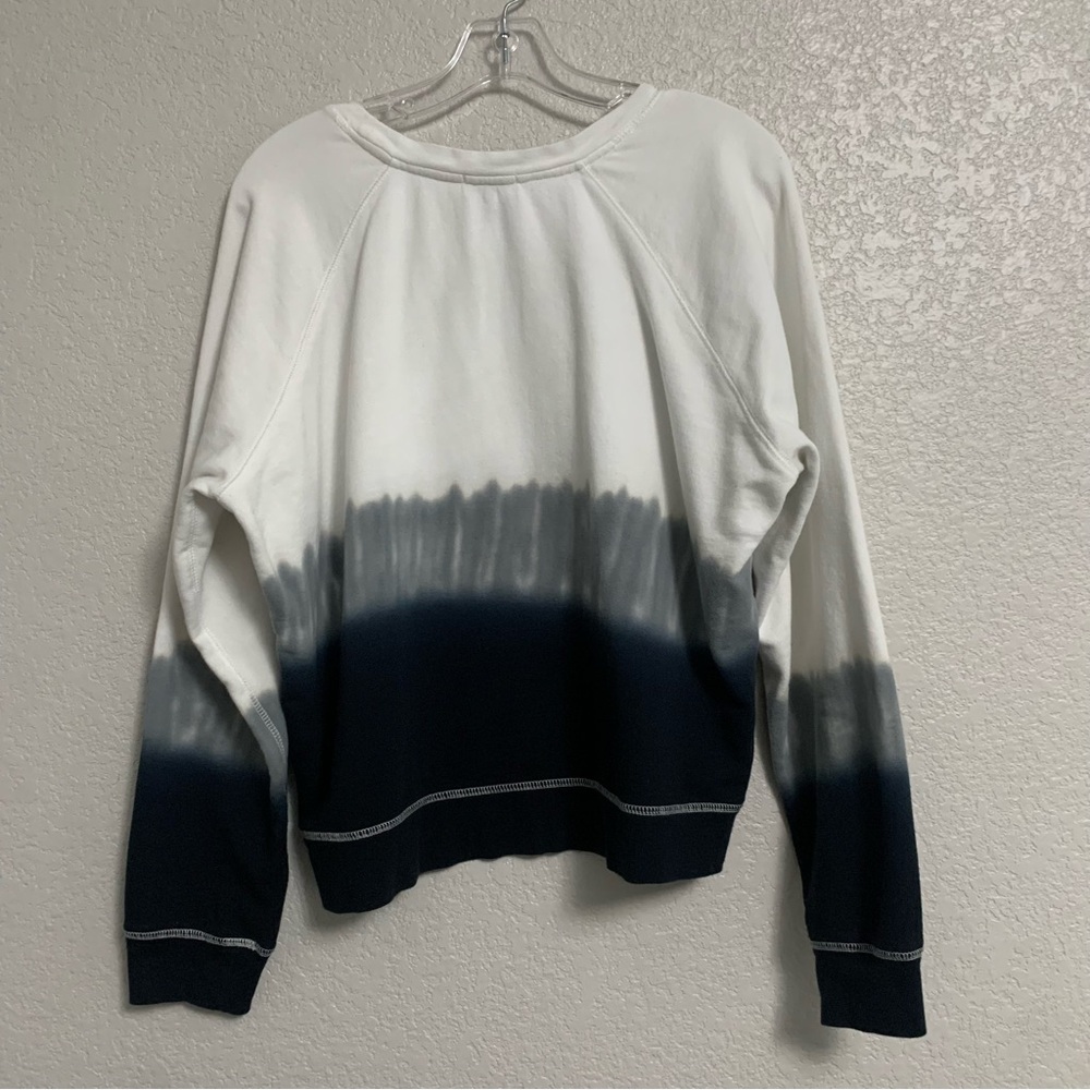 Rails Sweatshirt Womens L Theo Charcoal Dip Dye Tie Dye Ombre Boho Athleisure - Picture 3 of 15